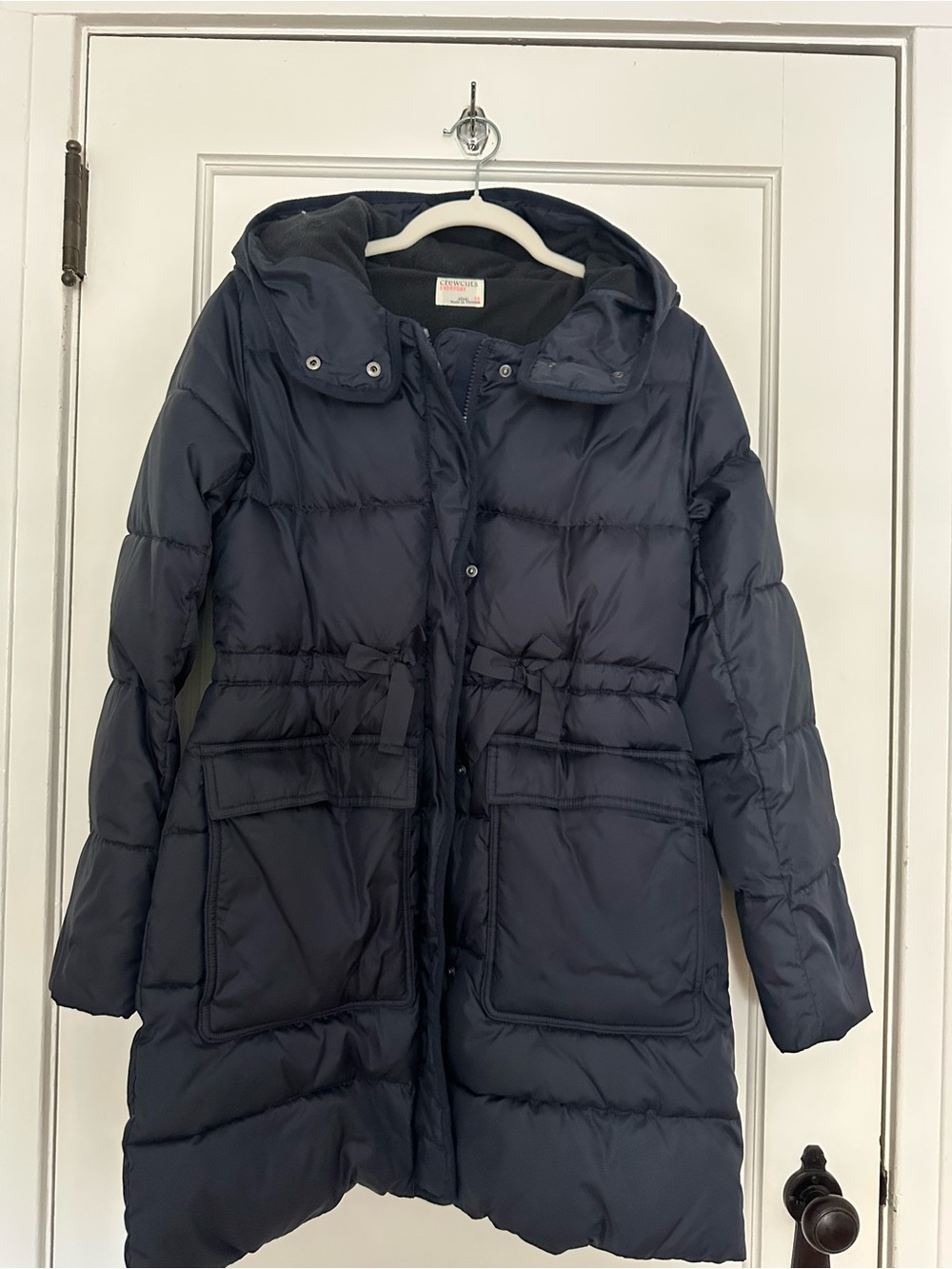 Crewcuts Girl Size 16 Navy Quilted Puffer Coat with Hood